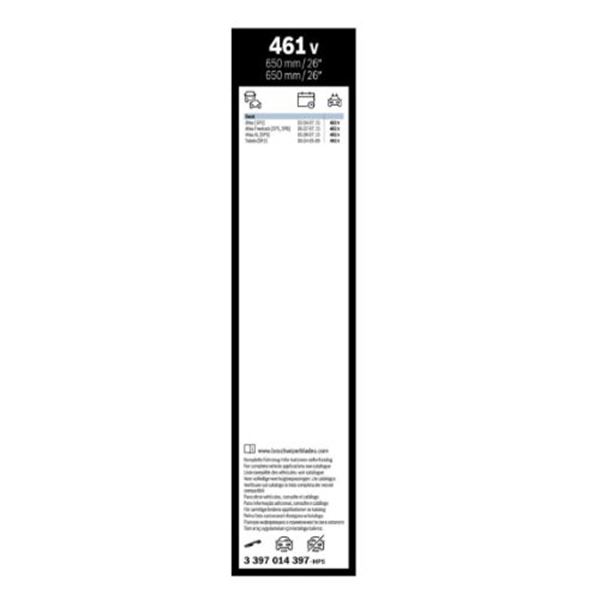 Escova do limpa para-brisas Bosch clearview 461v 650/650mm