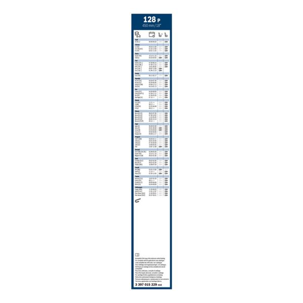 Escova do limpa para-brisas Bosch superplus 128p