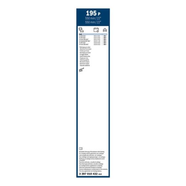 Escova limpa para-brisas Bosch superplus 195p