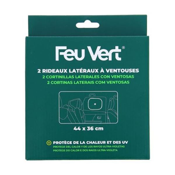Cortinas laterais Feu Vert 44x36 cm 2 unidades