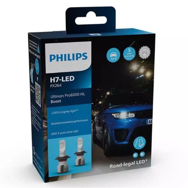 Philips Ultinon Pro6000 Boost H7 Lâmpada LED para automóvel 2 unidades 15W 12V