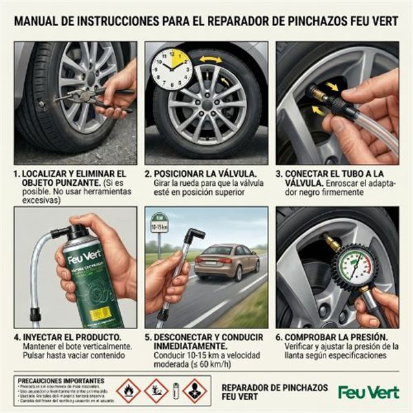 Reparador de furos Feu Vert 400 ml