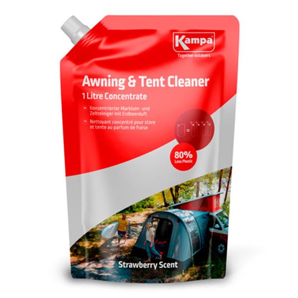 Saco de recarga para o produto de limpeza de toldos e lonas morango Kampa 1l