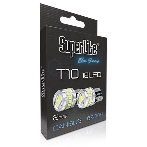 Lâmpada de presença T10 18 led branco canbus 2 pcs