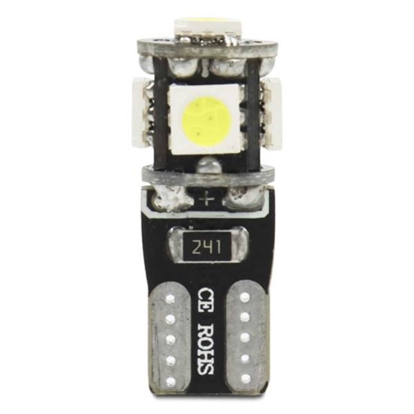 Lâmpada de presença T10 5 led branco canbus 2 pcs