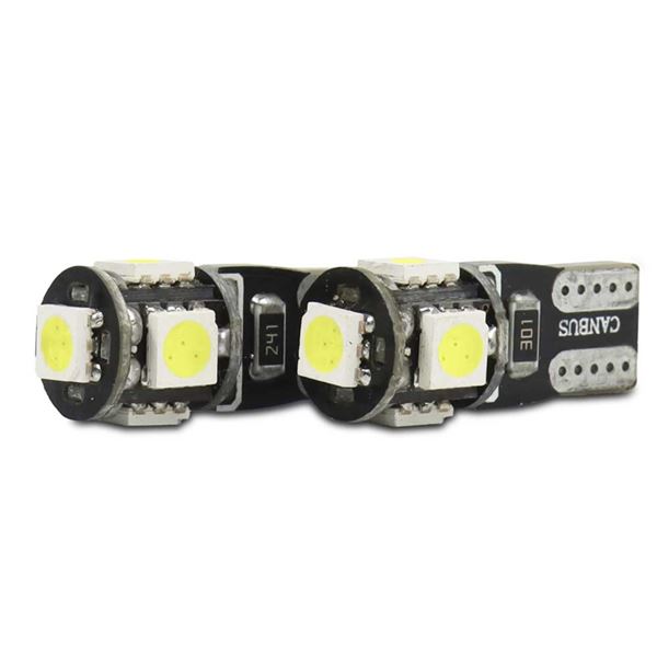 Lâmpada de presença T10 5 led branco canbus 2 pcs