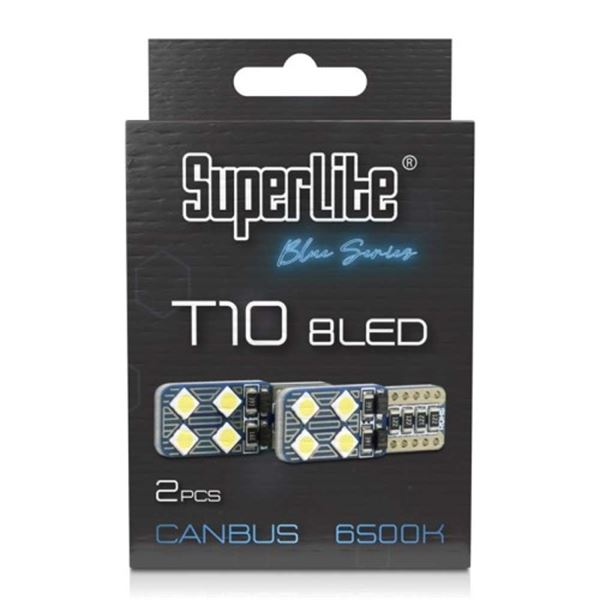Lâmpada de presença T10 8 led branco canbus 2 pcs