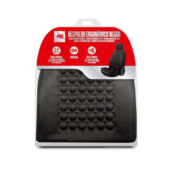 Encosto do banco do automóvel ergonómico preto Plus Power