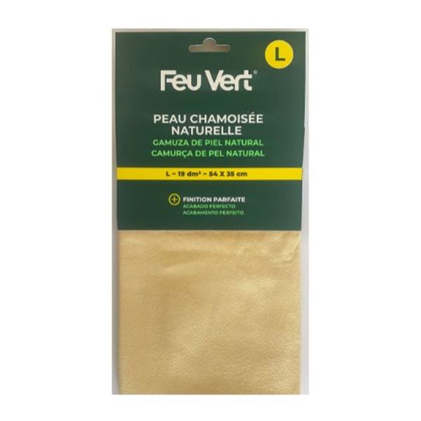 Feu Vert Premium camurça de couro natural tamanho L