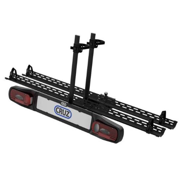 Porta-bicicletas com plataforma de reboque
