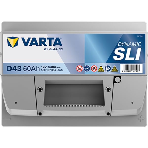 Bateria para automóvel Varta d43 60ah 540a