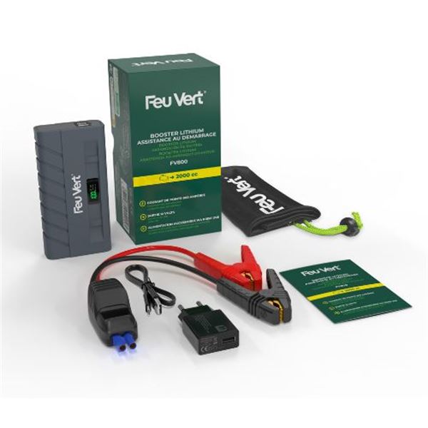 Arrancador de bateria de lítio Feuvert 800a - 2,0L