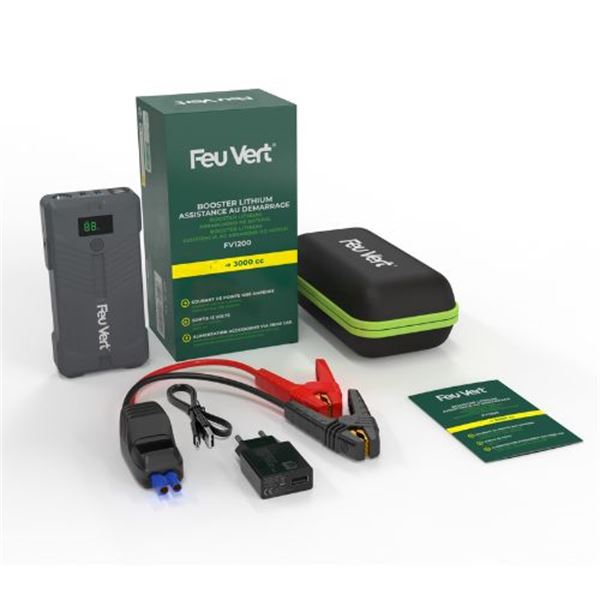 Arrancador de bateria Feu Vert Lithium 1200a - 3,0L
