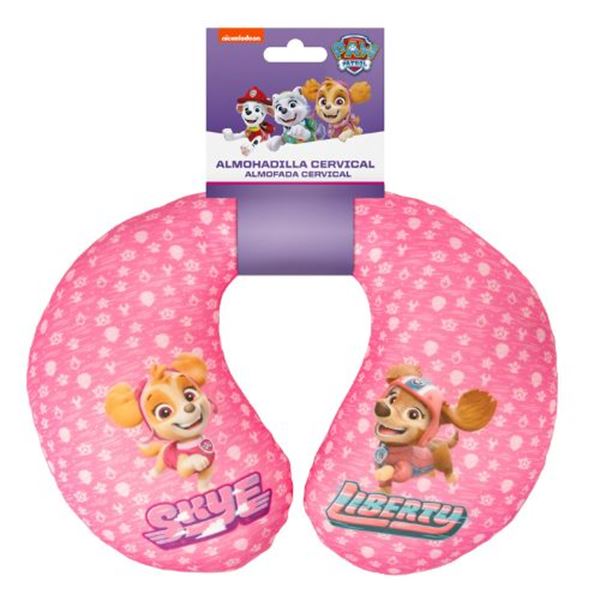 Almofada de pescoço cor-de-rosa Paw Patrol
