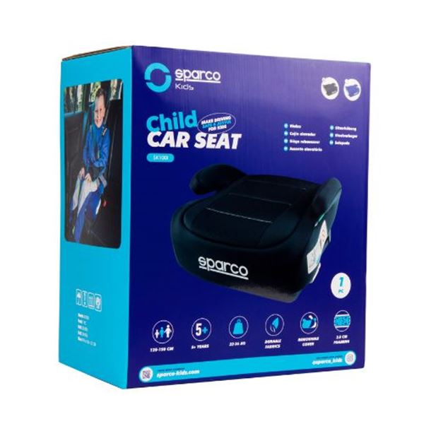Sparco Isofix, banco elevatório para crianças 125 a 150 cm F100I preto
