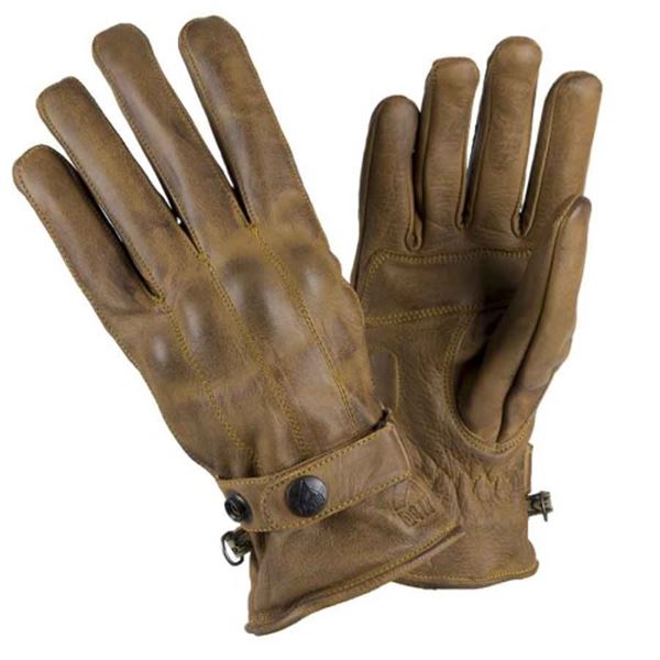 Luvas de motociclista By City homem elegante mostarda m