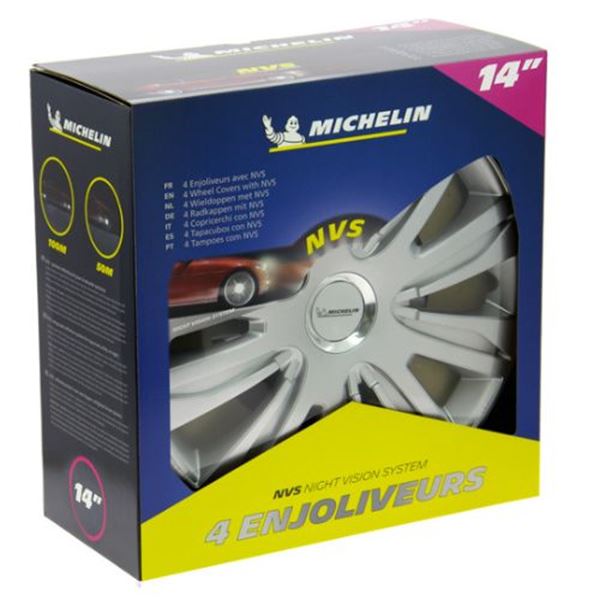 Michelin 4 Tampão de rodas 14" nvs42 cromadas