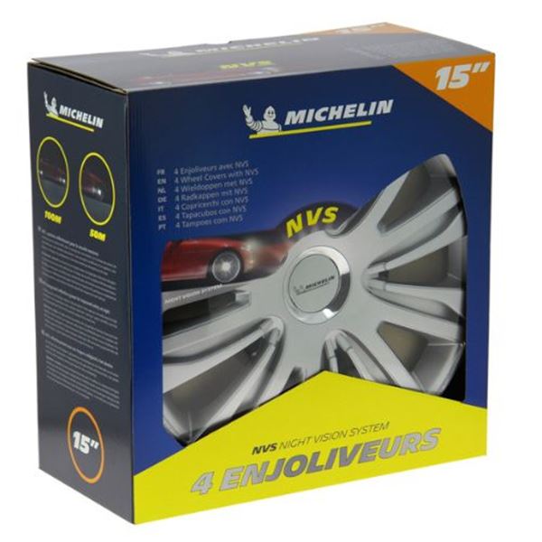 Michelin 4 Tampão de rodas 15" nvs42 cromadas