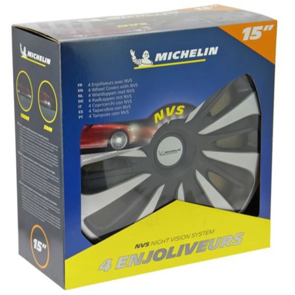 Michelin 4 Tampão de rodas 15" 3d black edition