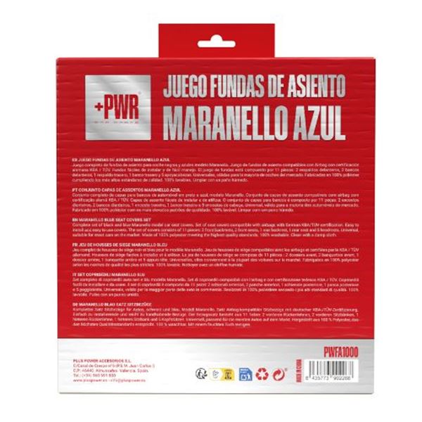Conjunto de capas para bancos Maranello Blue - +PWR