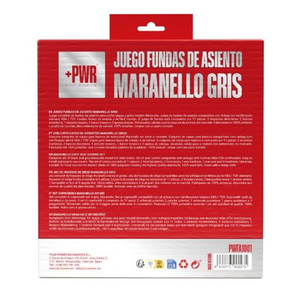 Conjunto de capas para bancos Maranello Cinzento +PWR