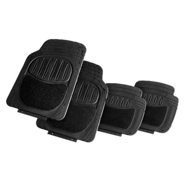 Conjunto de tapetes de borracha Lucca para automóvel e tapetes de alcatifa Lucca