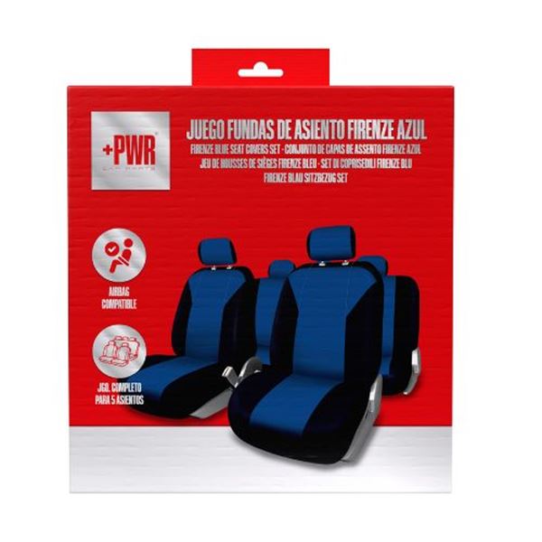 Conjunto completo de capas de assento Firenze azul