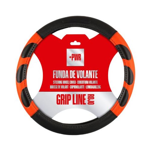 Cobertura do volante Grip Line vermelha