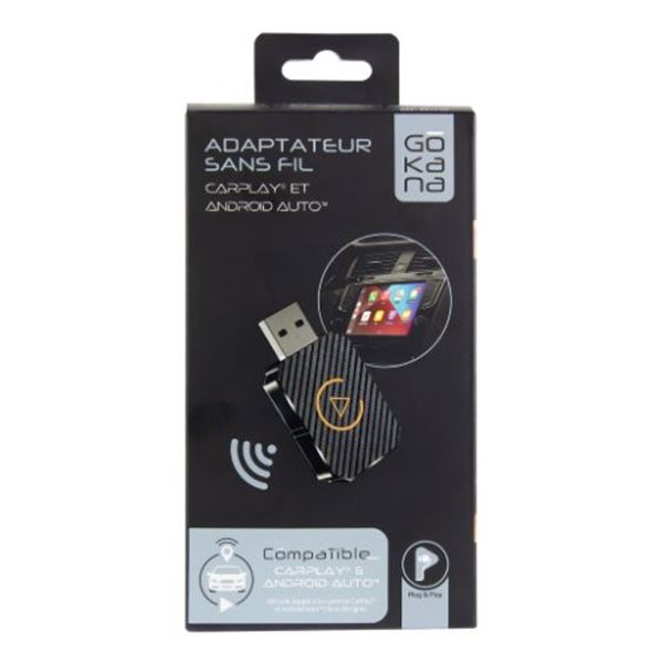 Adaptador sem fios para carplay e android auto Gokana
