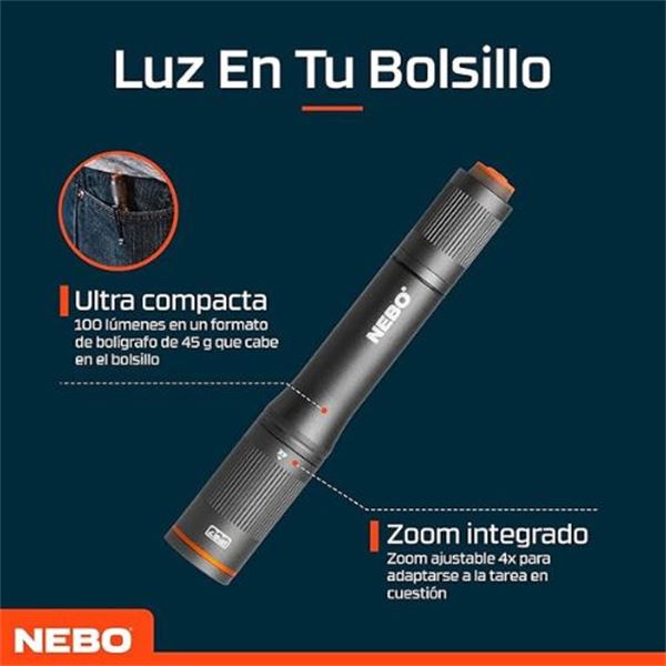 Lanterna compacta de alto desempenho Nebo