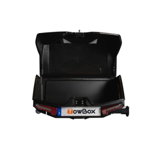 Caixa de reboque Camper preto modelo curto Caixa de reboque