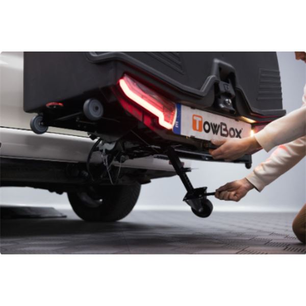 Caixa de reboque Camper preto modelo curto Caixa de reboque