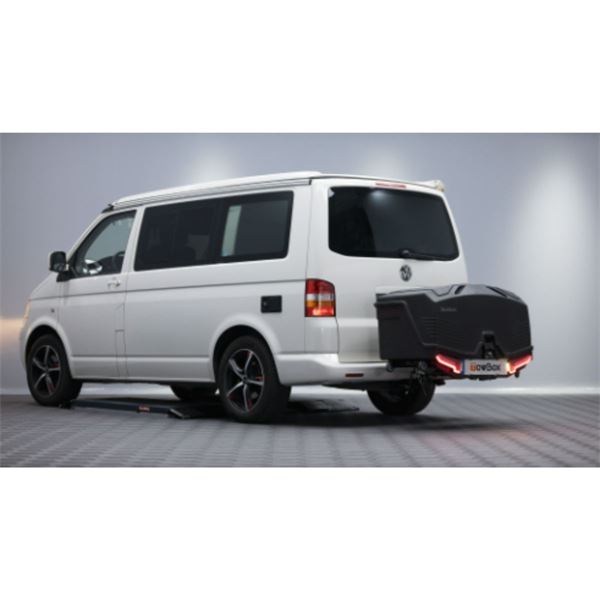 Caixa de reboque Camper preto modelo curto Caixa de reboque