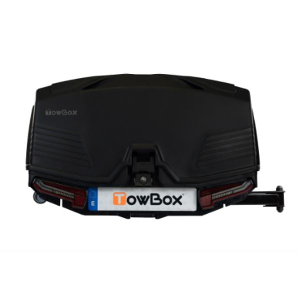 Caixa de reboque longa para autocaravanas cor preta