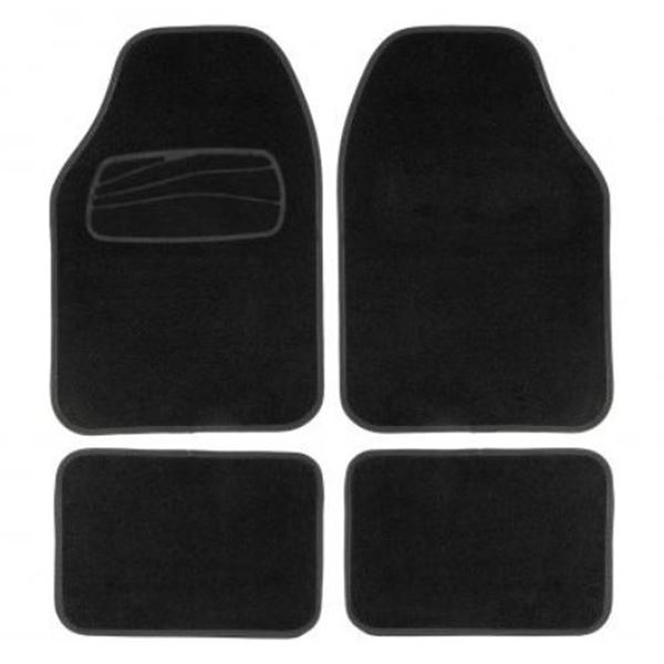 Conjunto de tapetes de carro em alcatifa preta XL COVER 4 pcs.