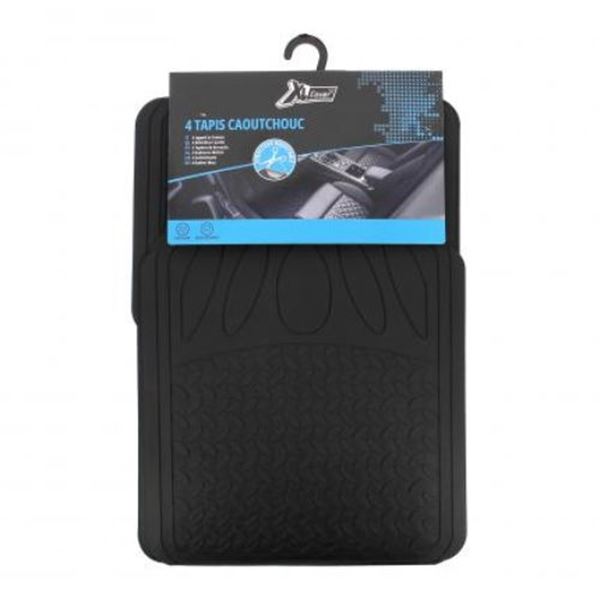 Conjunto de tapetes para carro preto TPE XL COVER 4 peças