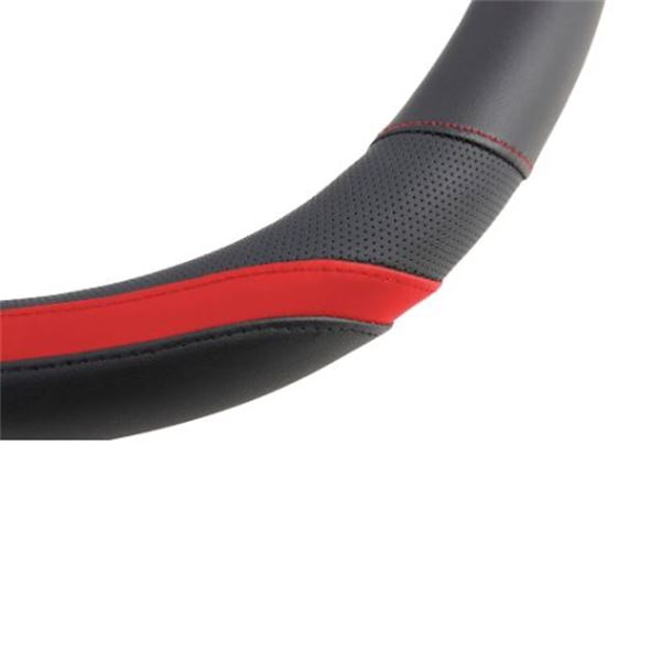 Cobertura do volante Sparco com base plana em preto e vermelho