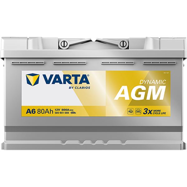 Bateria para automóvel Varta Start Stop agm xev 80ah 800a a6