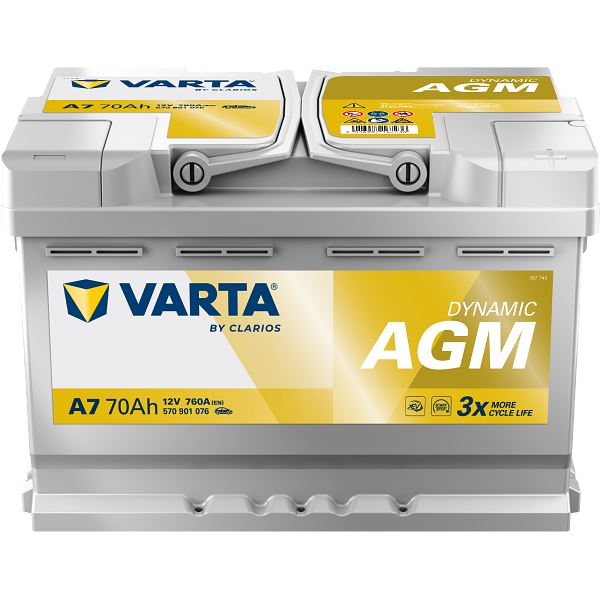 Bateria para automóvel Varta Start Stop agm xev 70ah 760a a7