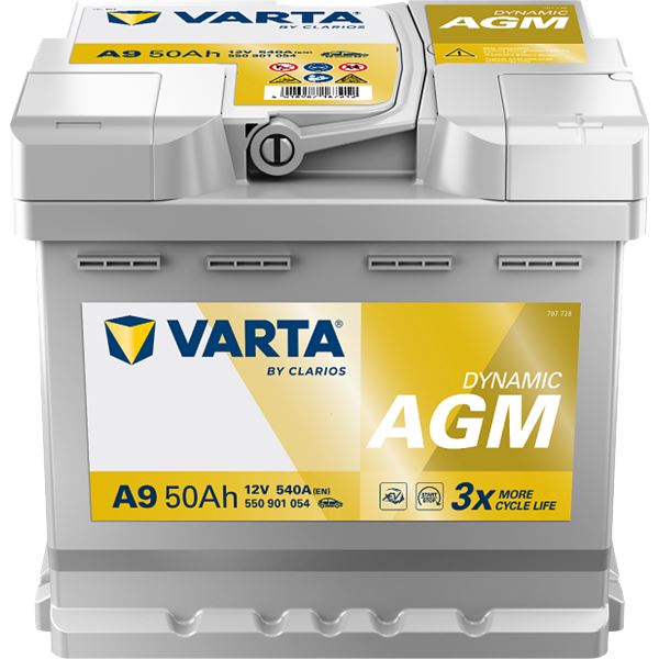 Bateria para automóvel Varta Start Stop xEV 50ah 540a A9
