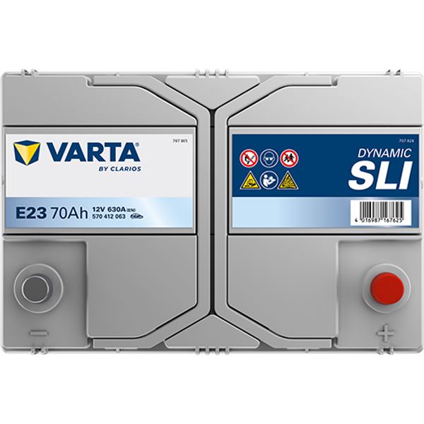 Bateria para automóvel Varta e23 70ah 630a