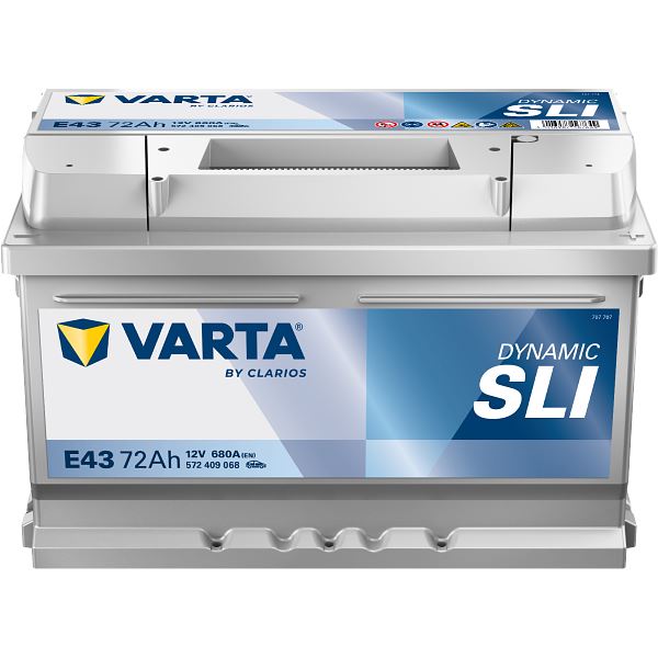 Bateria para automóvel Varta e43 72ah 680a