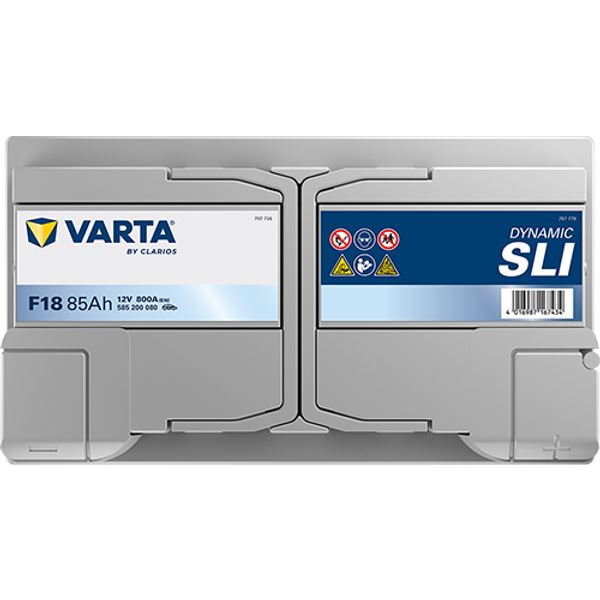Bateria para automóvel Varta f18 85ah 800a