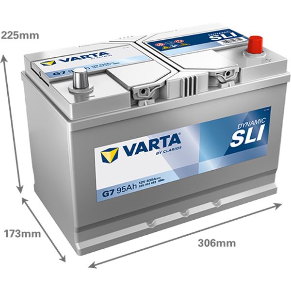 Bateria para automóvel Varta g7 95ah 830a