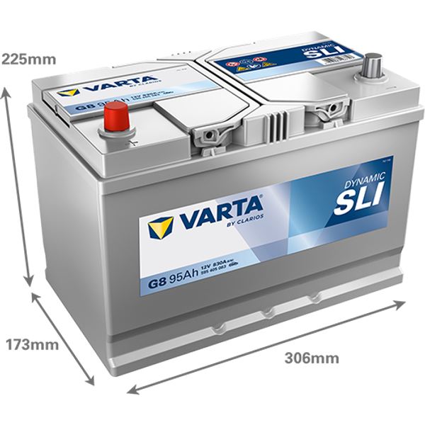 Bateria para automóvel Varta g8 95ah 830a