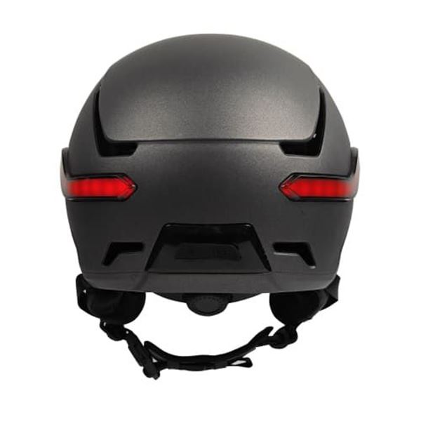 Capacete Urban Moov LED com luz de travagem automática tamanho M cinzento