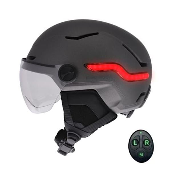Capacete Urban Moov LED com luz de travagem automática tamanho L cinzento