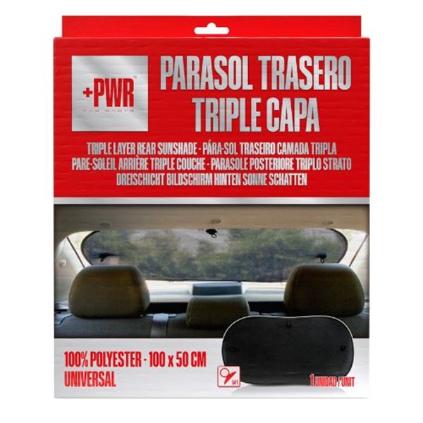 Para sol traseiro de camada tripla +PWR
