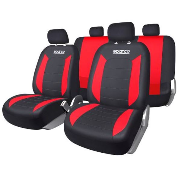 Capas dos bancos Sparco V-Line vermelho