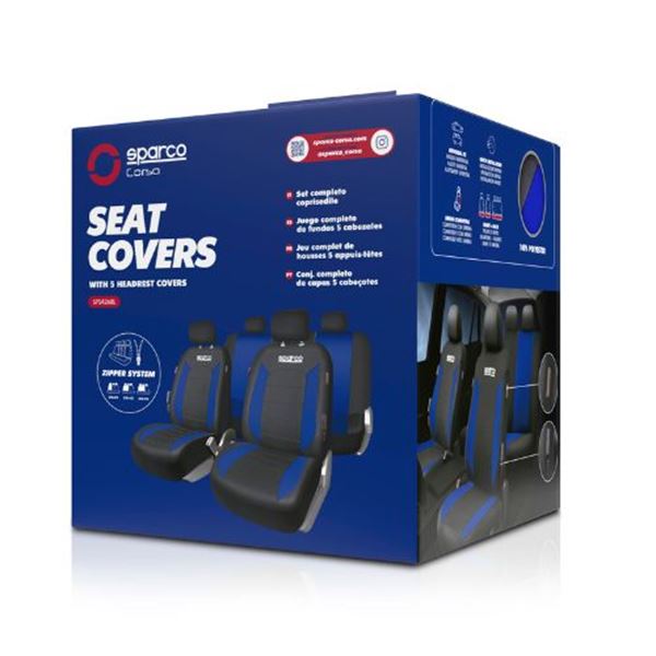 Capas dos bancos Sparco V-Line azul